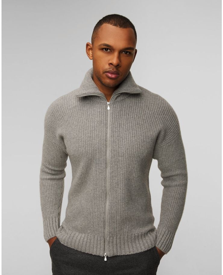Wełniany sweter rozpinany męski Gran Sasso