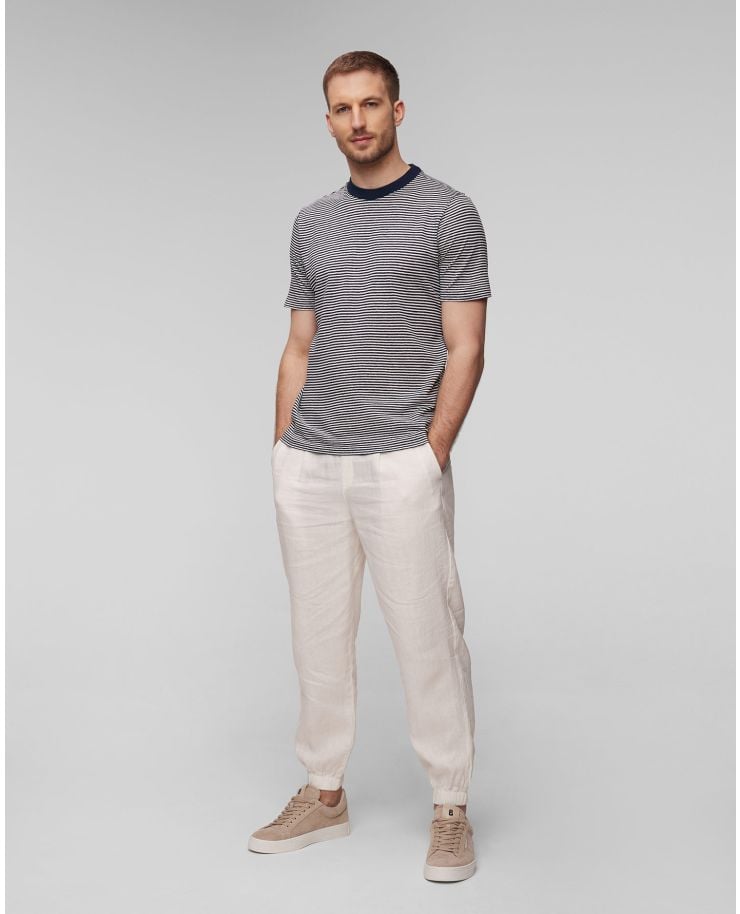 Ribbed T-shirt with linen Gran Sasso