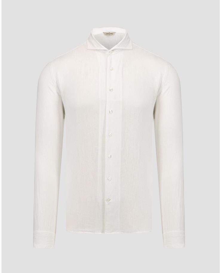Biela ľanová košeľa Gran Sasso Vintage