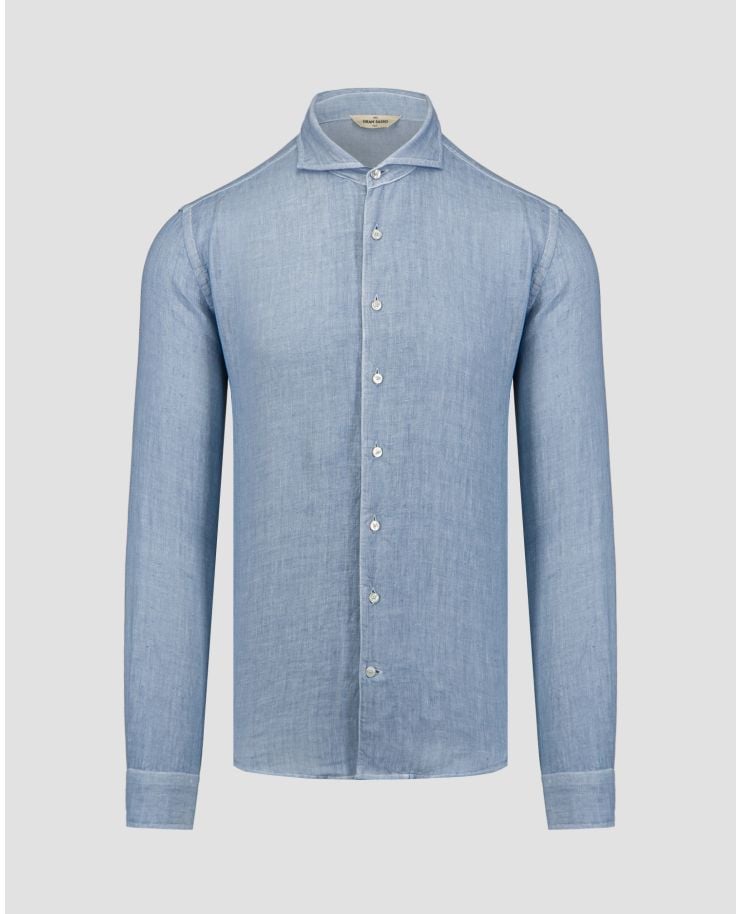 Světle modrá lněná košile Gran Sasso Vintage