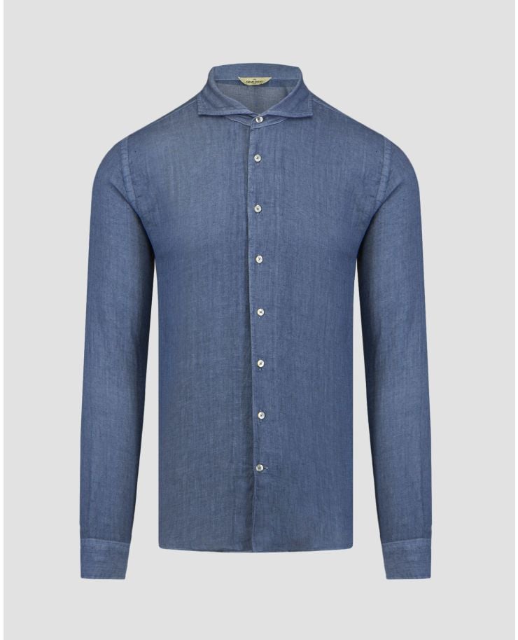 Camicia blu di lino Gran Sasso Vintage