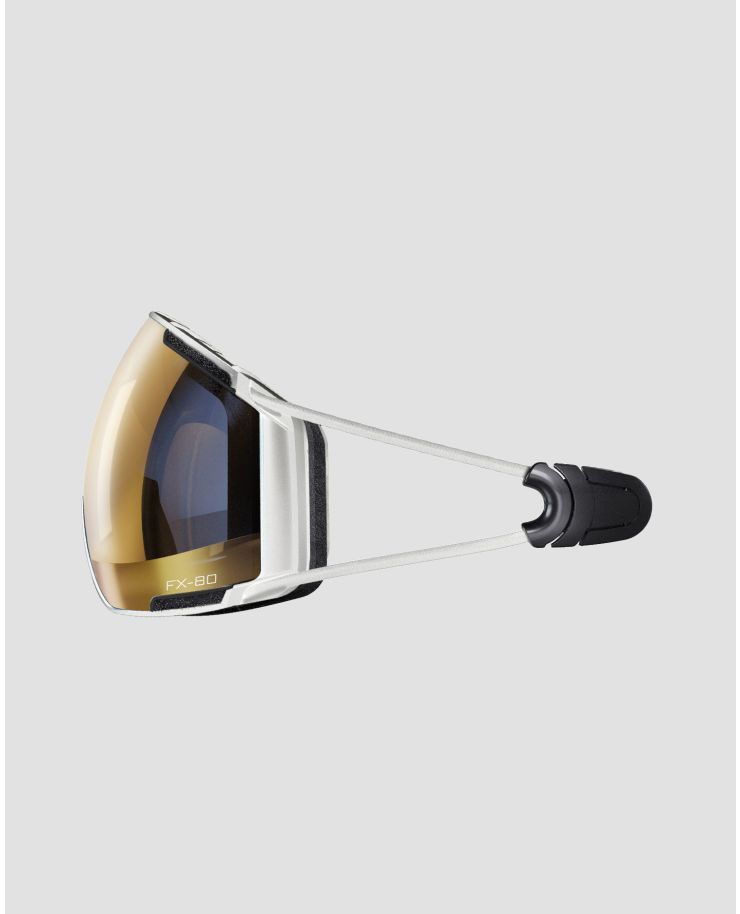Bílé lyžařské brýle Casco FX-80 Magnet Link Vautron+