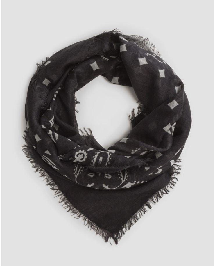 Women's black cashmere scarf Kujten Effy