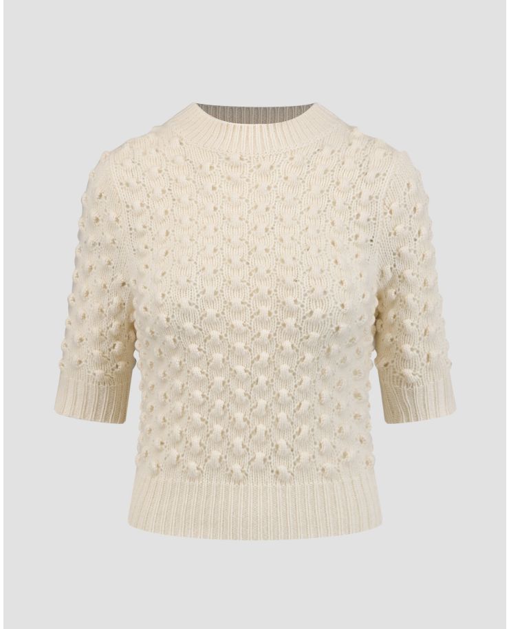 Women's white cashmere jumper Kujten Akinobu