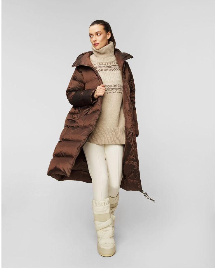 Varley Payton Puffer Coat Braune Daunenjacke für Damen