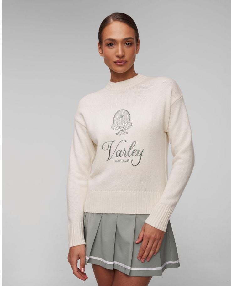 Pulover alb pentru femei Varley Edie Namesake Knit