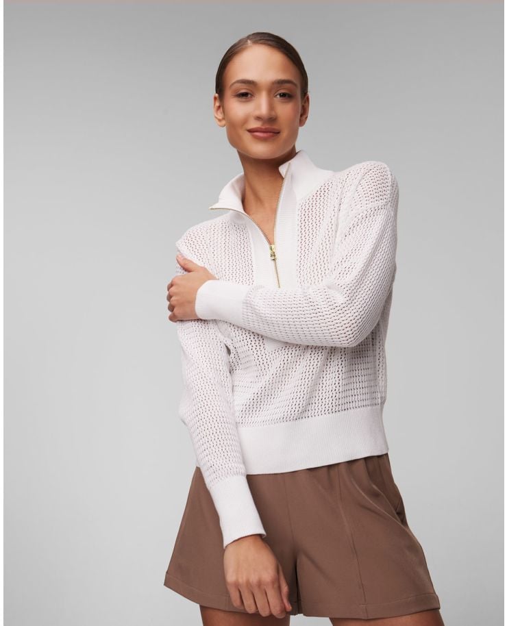 Sweat-shirt blanc pour femmes Varley Aurora Half Zip Knit