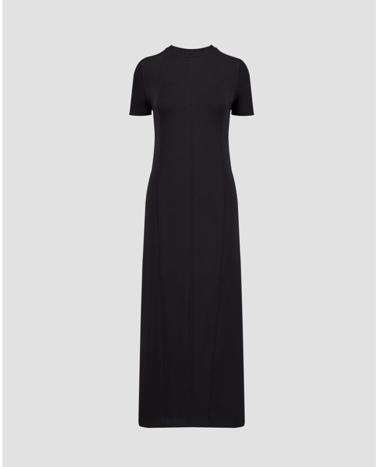 Women's black knit fabric Varley Hattie Maxi Dress