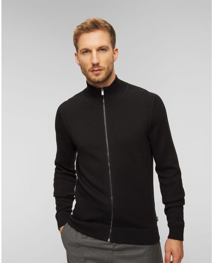 Pánsky čierny vlnený sveter Hugo Boss Mentolo