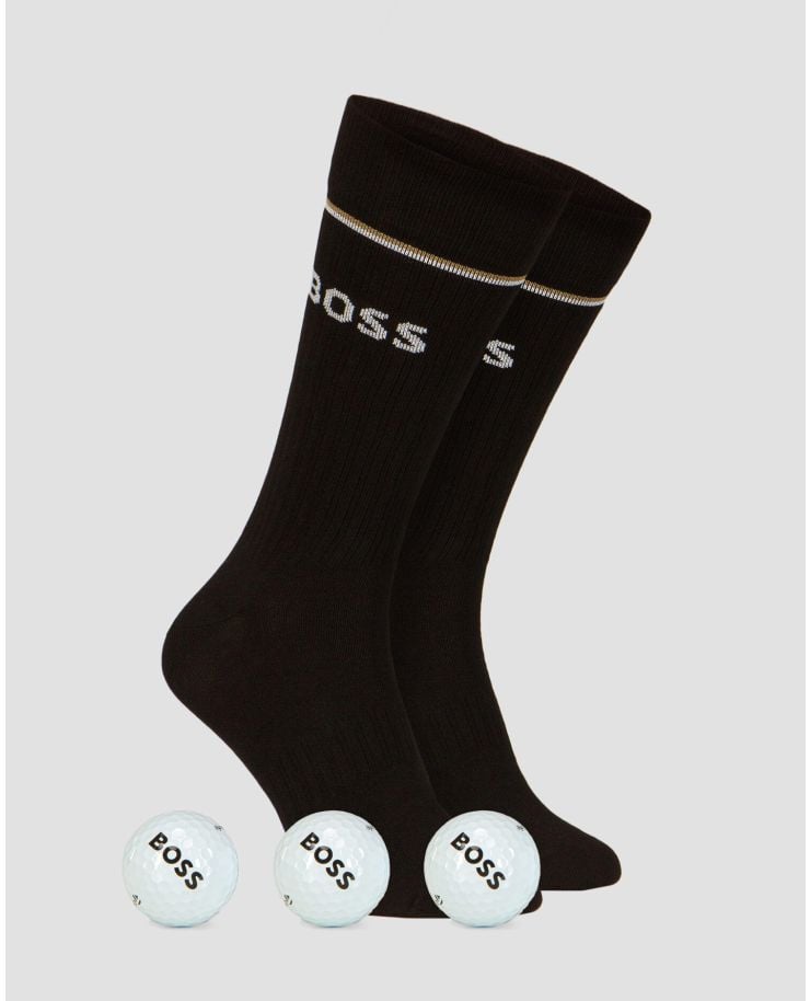 Ponožky v soupravě pánské s míčky pro hraní golfu pánská dárková souprava Hugo Boss RS Giftset Golf