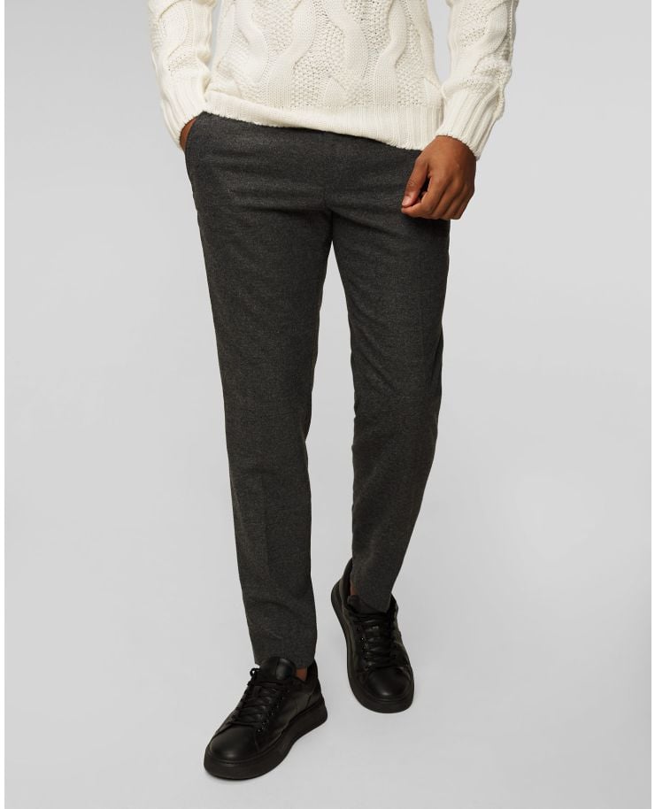 Men's grey woolen trousers Hugo Boss P Genius