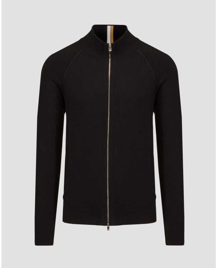 Pánsky čierny vlnený sveter Hugo Boss Perrone