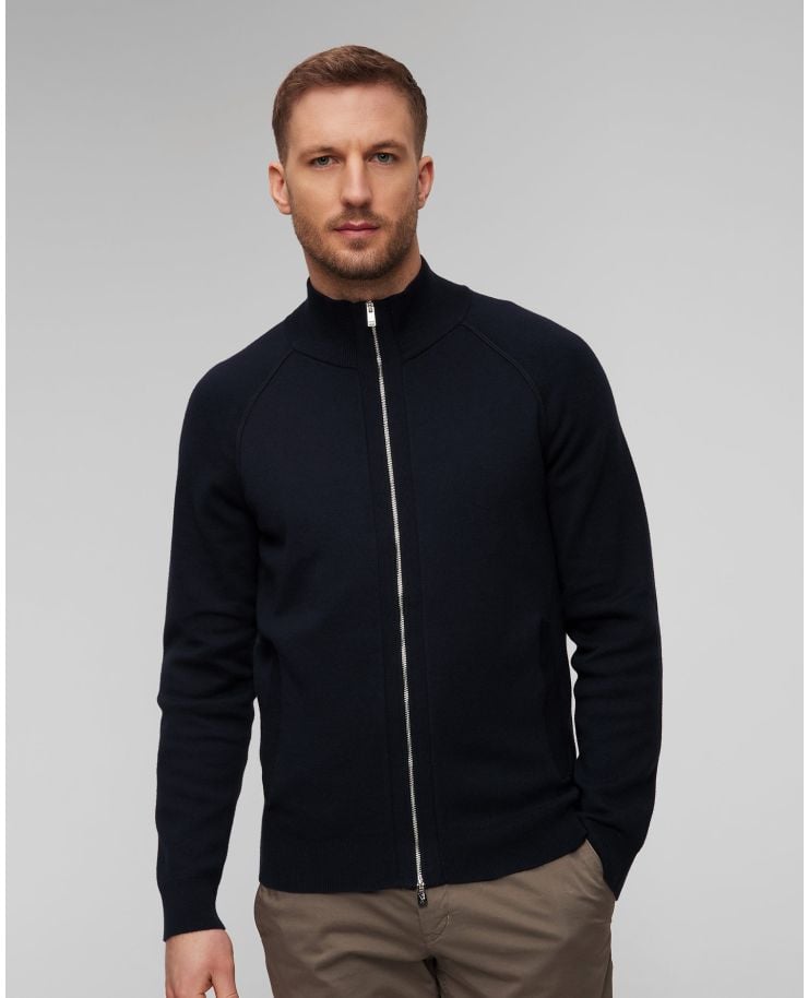 Men's navy blue wool sweater Hugo Boss Perrone