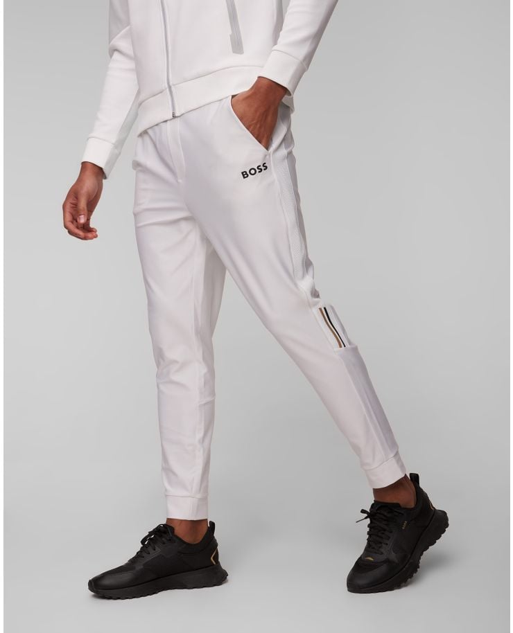Białe spodnie dresowe męskie Hugo Boss Hicon MB