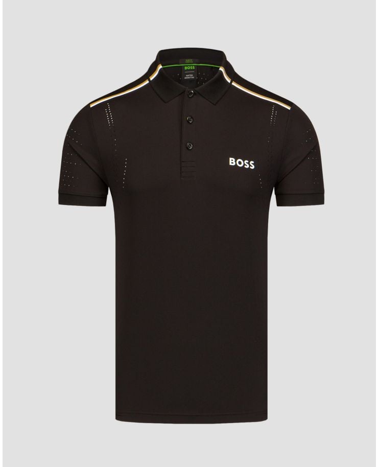 Czarna koszulka polo męska BOSS X MATTEO BERRETTINI Patteo