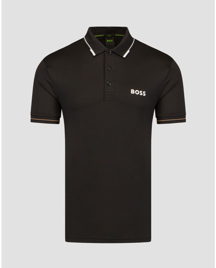 Tricou polo negru pentru bărbați Hugo Boss Paul Pro