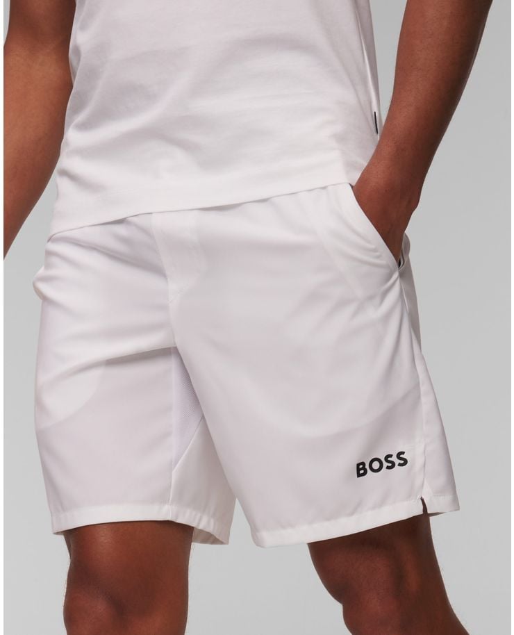 Shorts bianchi da uomo Hugo Boss x Matteo Berrettini S_Tiebreak
