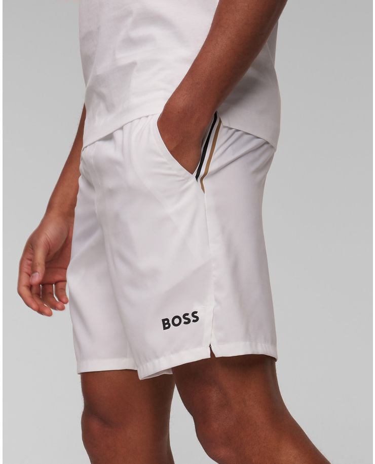 Shorts bianchi da uomo Hugo Boss x Matteo Berrettini S_Tiebreak