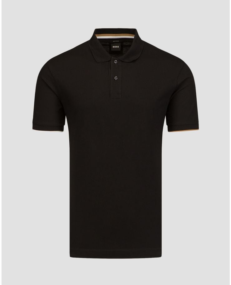Men's black polo shirt Hugo Boss Parlay
