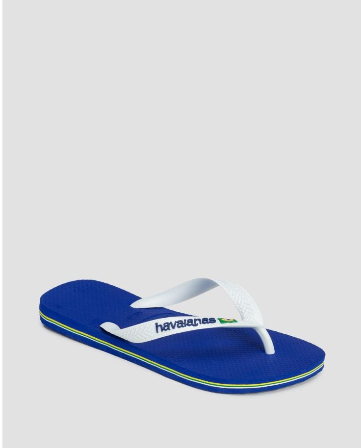 Havaianas Brasil Logo Flip-Flops in Blau