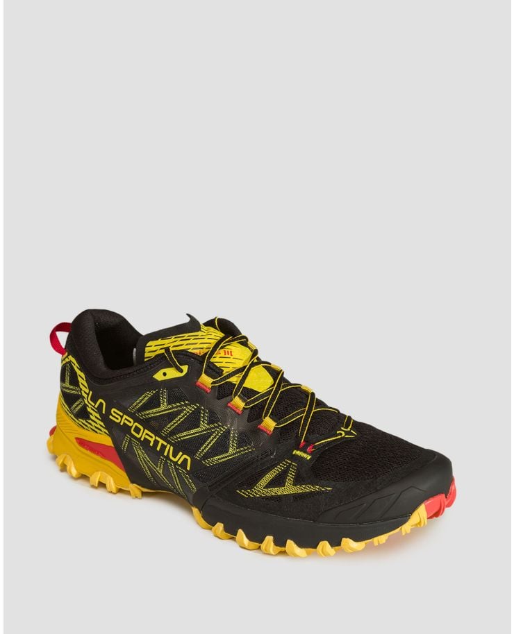 Men’s black and yellow trail shoes La Sportiva Bushido III