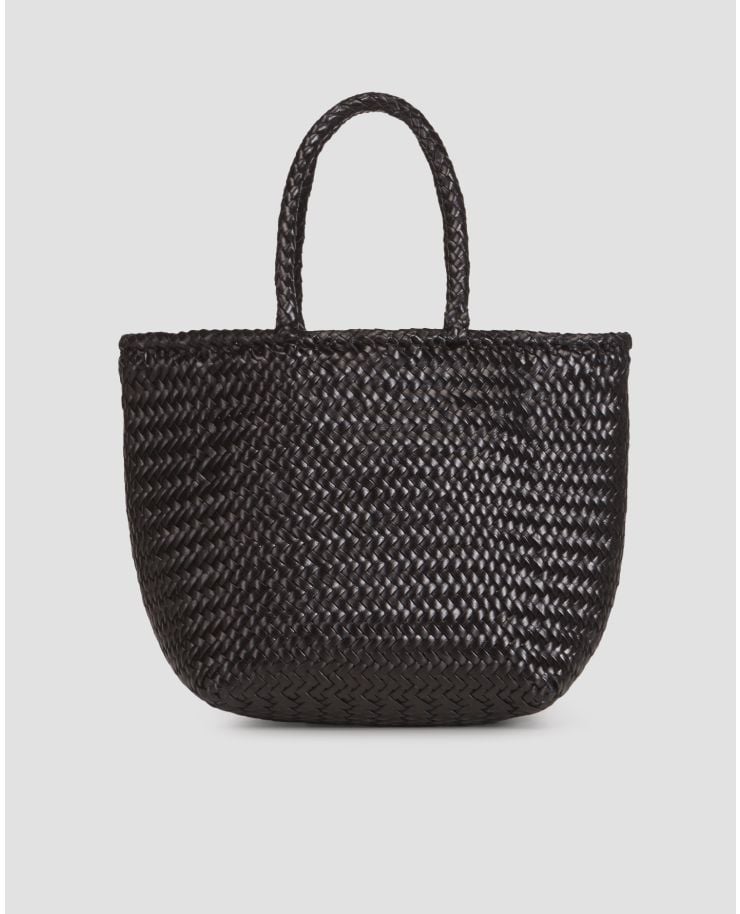 Woven leather bag Dragon Diffusion Grace Basket Small black