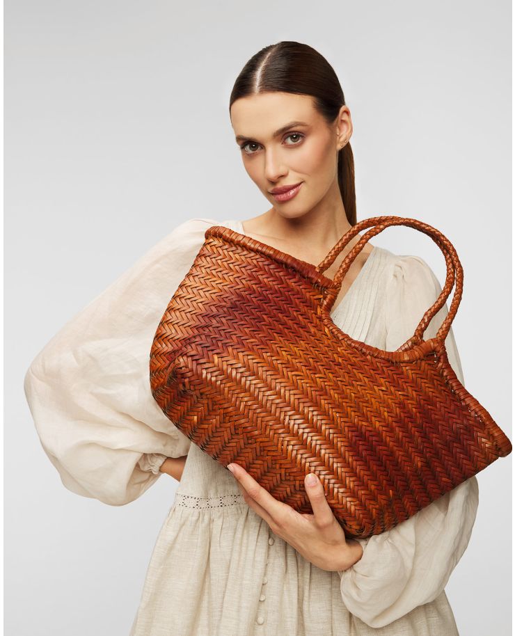 DRAGON DIFFUSION Big Nantucket Woven Leather Basket Bag 