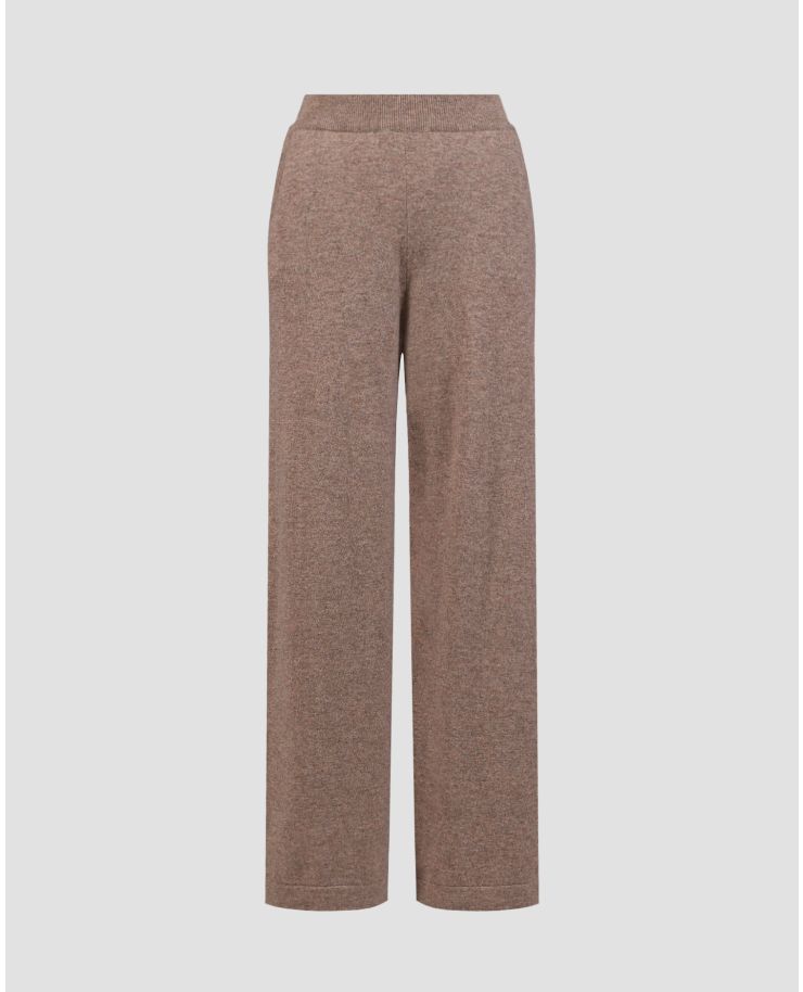 Pantaloni marroni in cashmere da donna Johnstons of Elgin