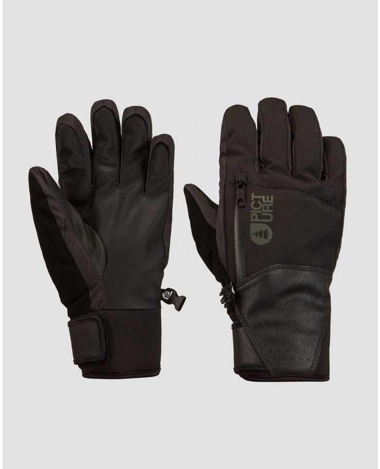Men's black ski gloves Picture Organic Clothing Madson 10/10