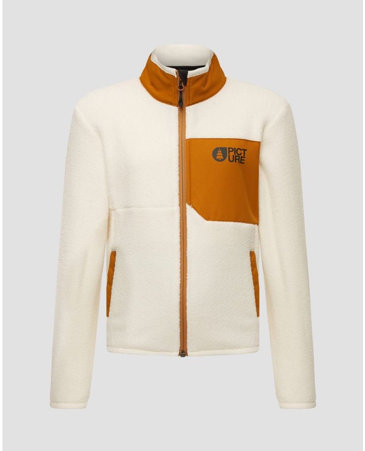 Sweat-shirt polaire beige et marron pour enfants Picture Organic Clothing Yunai