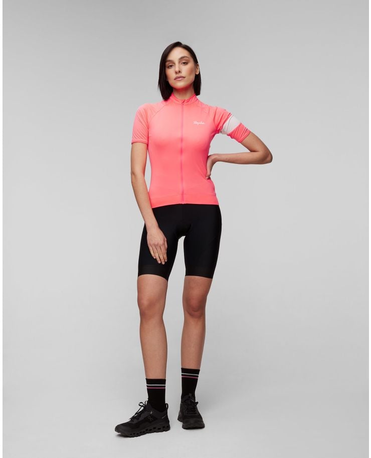 Růžový dámský cyklistický dres Rapha Core