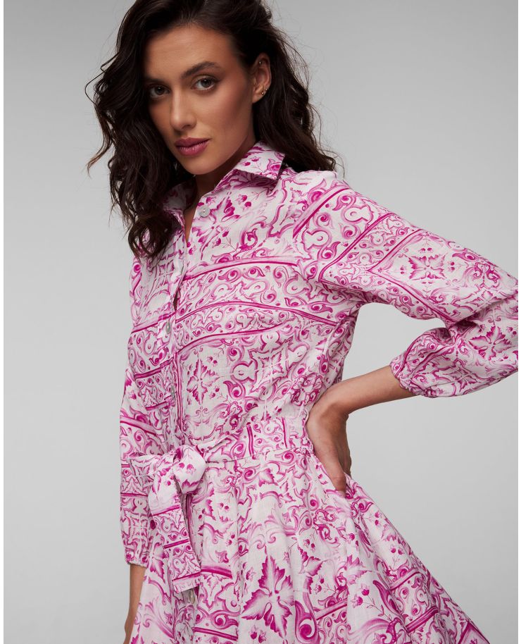 Women's floral linen dress Positano Couture Conchiglia