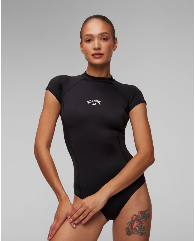 Čierne dámske jednodielne plavky Billabong Tropic Bodysuit Ss