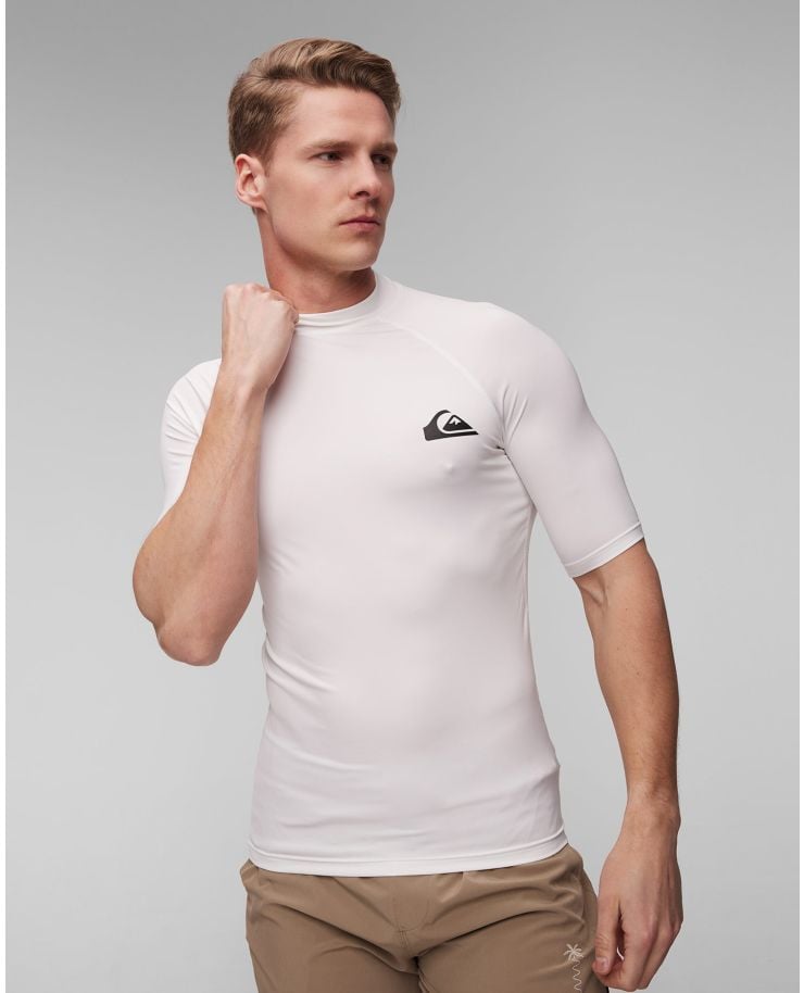Maglietta bianca da surfing da uomo Quiksilver UPF50 SS