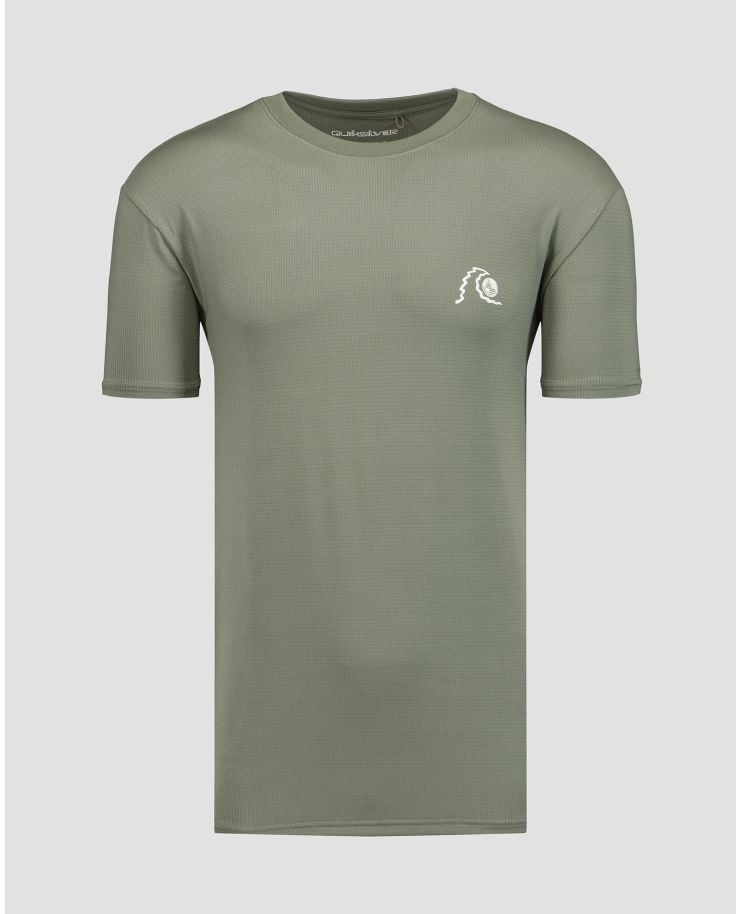 T-shirt vert pour hommes Quiksilver Lap Time SS Tee