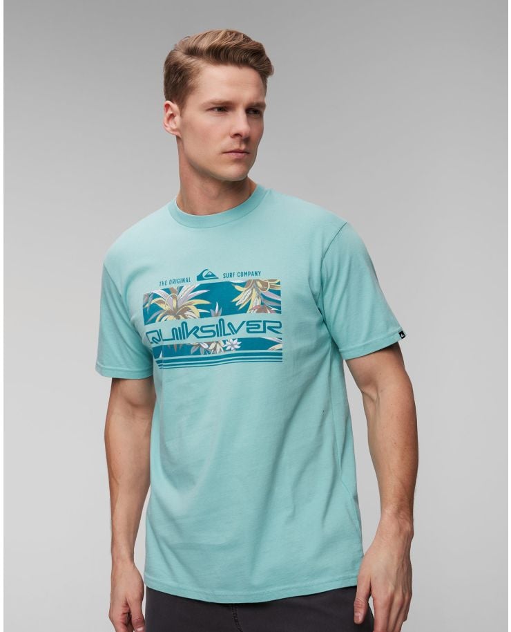 T-shirt bleu clair pour hommes Quiksilver Tropical Rainbow SS 