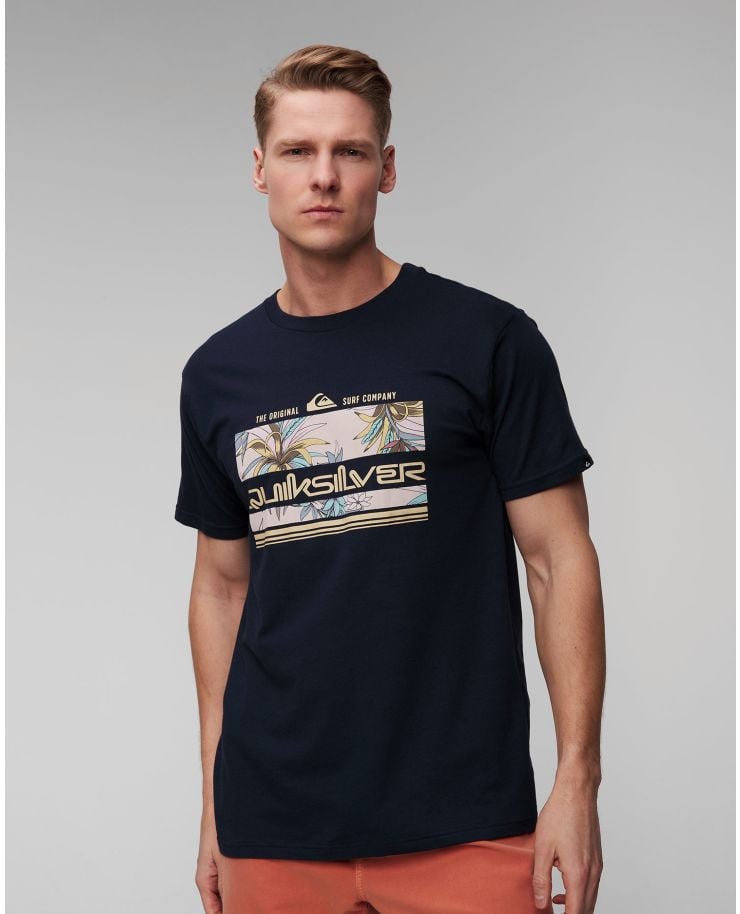 T-shirt bleu marine pour hommes Quiksilver Tropical Rainbow SS 