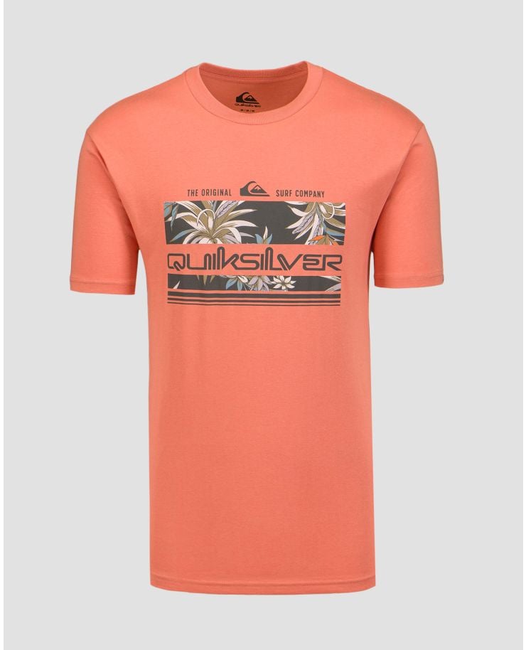 T-shirt orange pour hommes Quiksilver Tropical Rainbow SS 