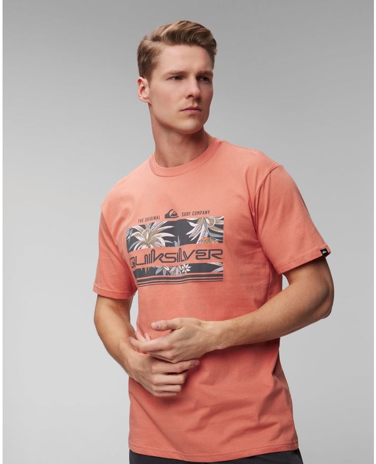 T-shirt orange pour hommes Quiksilver Tropical Rainbow SS 