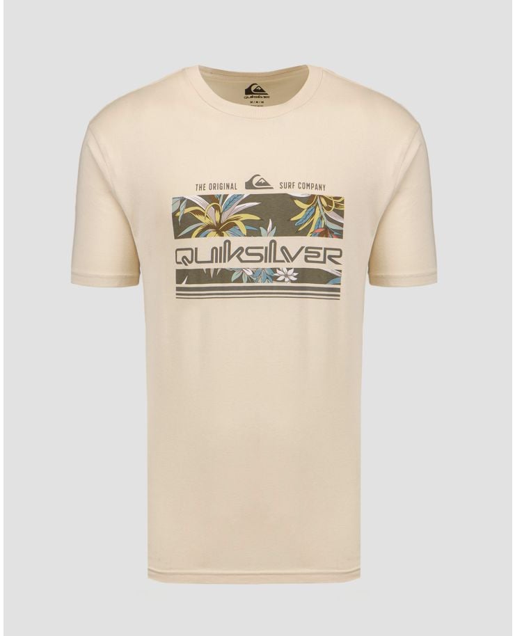 T-shirt beige pour hommes Quiksilver Tropical Rainbow SS 