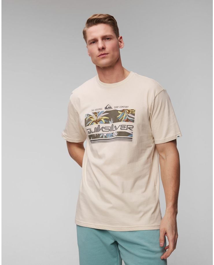 T-shirt beige pour hommes Quiksilver Tropical Rainbow SS 