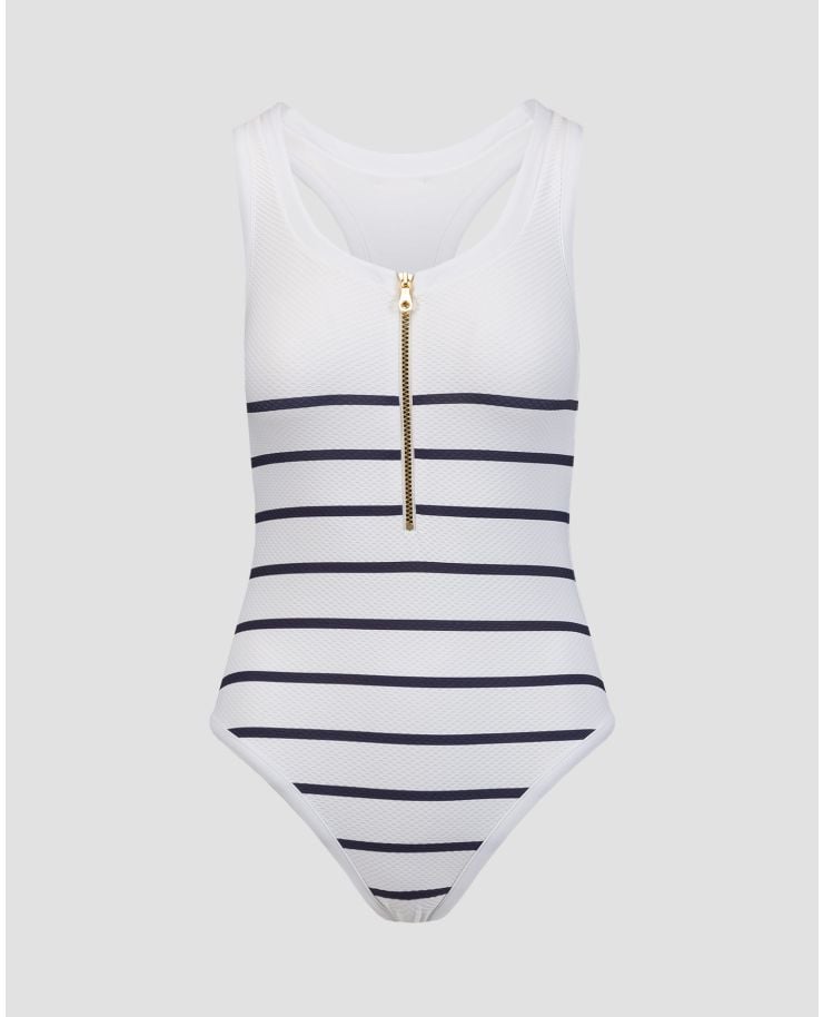 White striped swimsuit by Heidi Klein Core