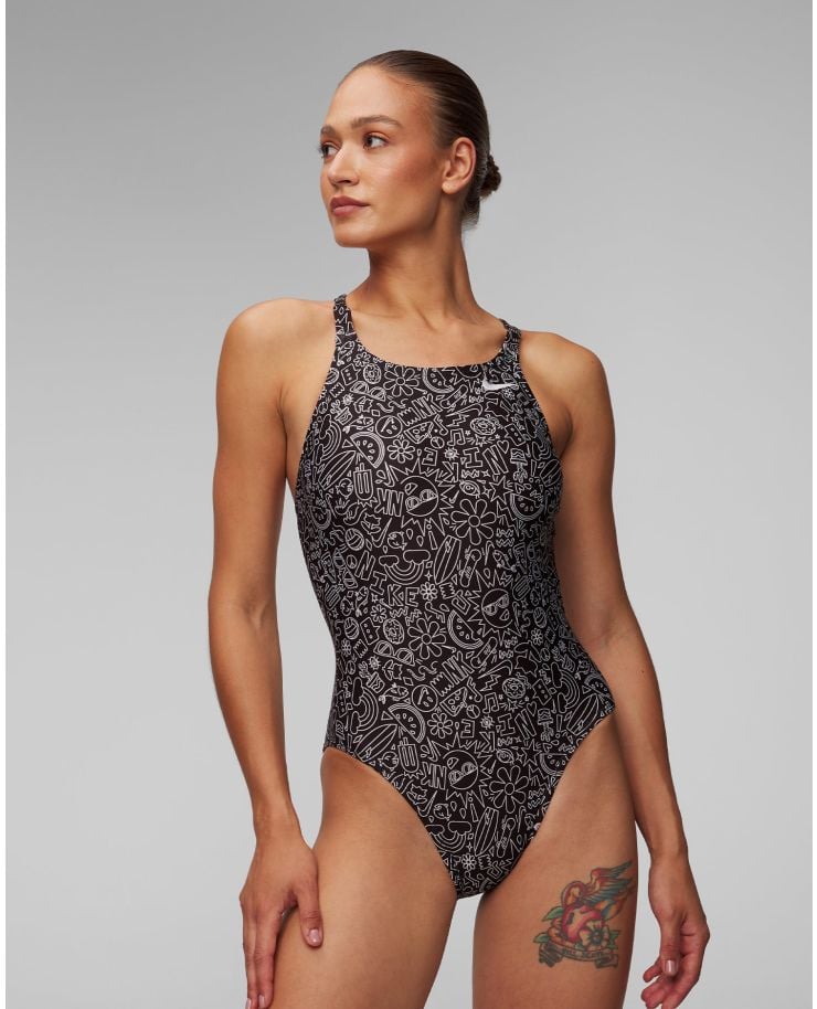 Jednoczęściowy strój kąpielowy damski Nike Swim Nike Hydrastrong Multi Print Fastback