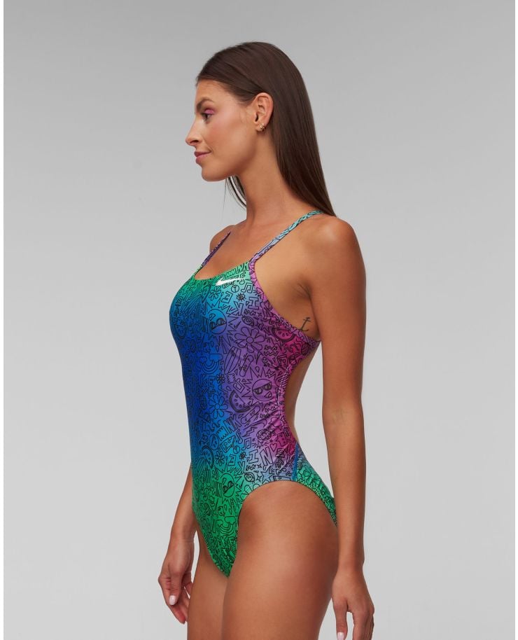 Jednoczęściowy strój kąpielowy damski Nike Swim Nike Hydrastrong Multi Print Cutout [K: 969/COOL MULTI R: 34]