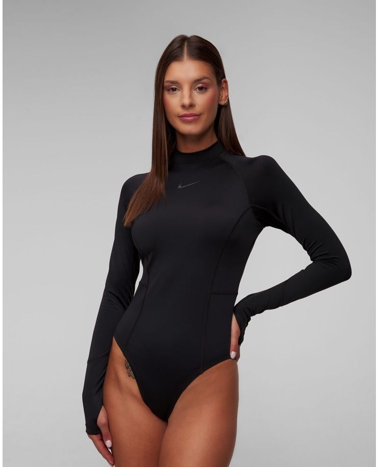 Černé dámské plavky s dlouhými rukávy Nike Swim Nike Hydralock Fusion