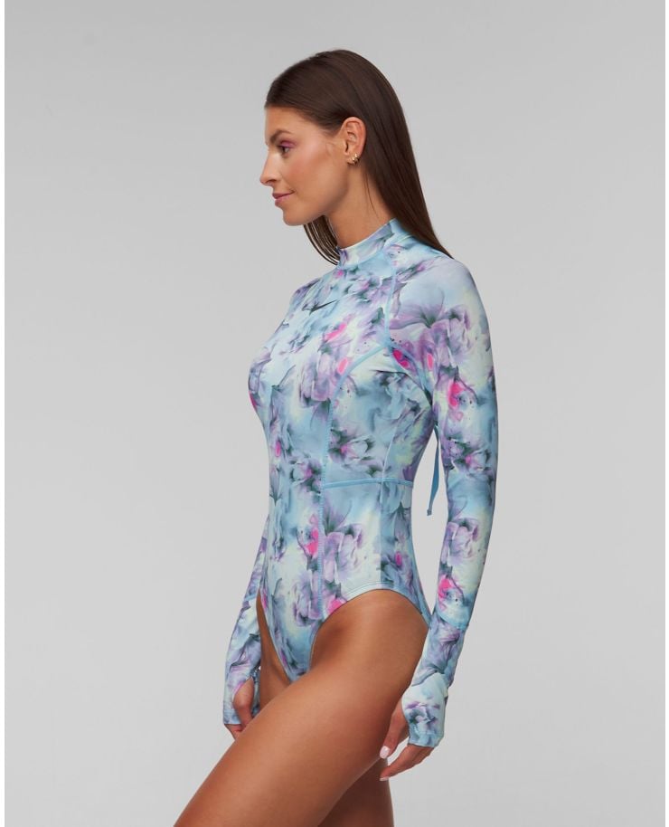 Květované dámské plavky s dlouhými rukávy Nike Swim Nike Hydralock Fusion Aqua Flo
