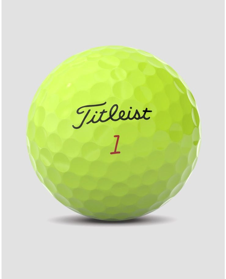 Žluté golfové míčky Titleist 2023 Pro V1X 12 kusů