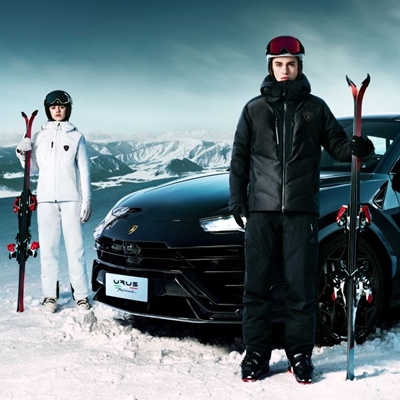 Descente, Insulated Lamborghini spodnie narciarskie mężczyźni Black czarny
