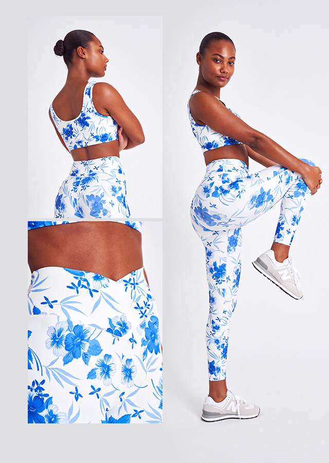 Woman in a yoga top and leggings