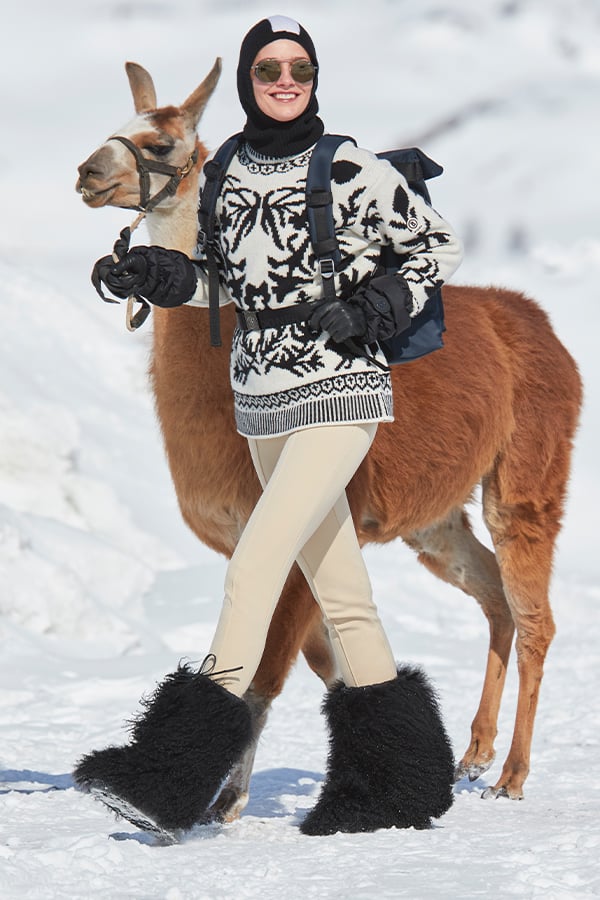 pulover de lână pentru femei cu modele scandinave Bogner